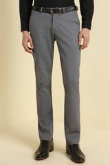 Men's Medium Grey Formal Regular Length Trouser
