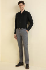 Men's Medium Grey Formal Regular Length Trouser