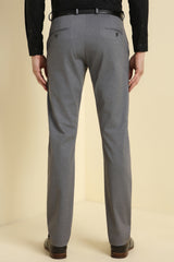 Men's Medium Grey Formal Regular Length Trouser