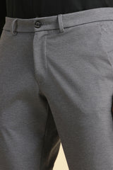 Men's Medium Grey Formal Regular Length Trouser