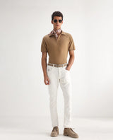 Men's White Casual Slim Fit Solid Jeans