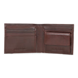 Men's Brown Solid Two Fold Leather Wallet