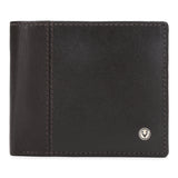 Men's Brown Solid Two Fold Leather Wallet