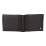 Men's Brown Solid Two Fold Leather Wallet