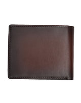 Men's Brown Leather Two Fold Wallet with Ombre Effect