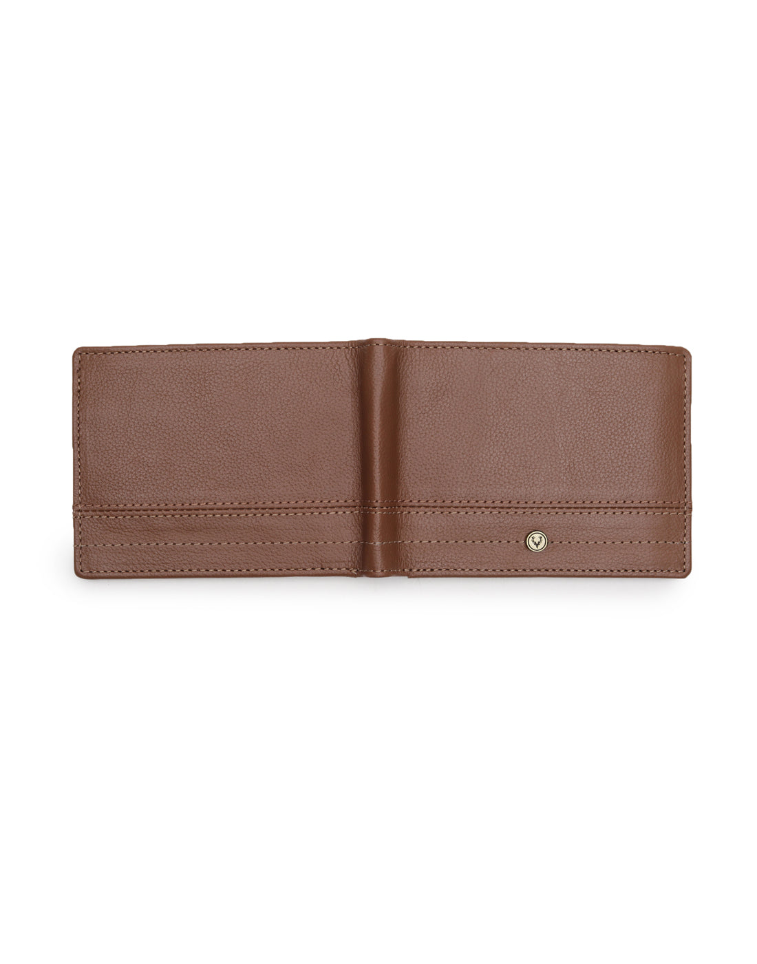 Men's Brown Leather Textured Two Fold Wallet