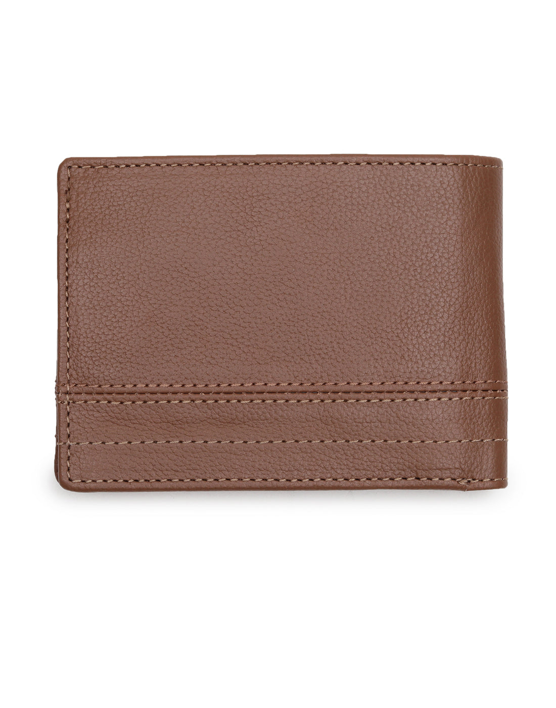 Men's Brown Leather Textured Two Fold Wallet