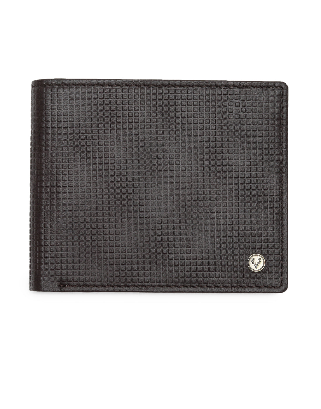 Men's Brown Textured Leather Two Fold Wallet