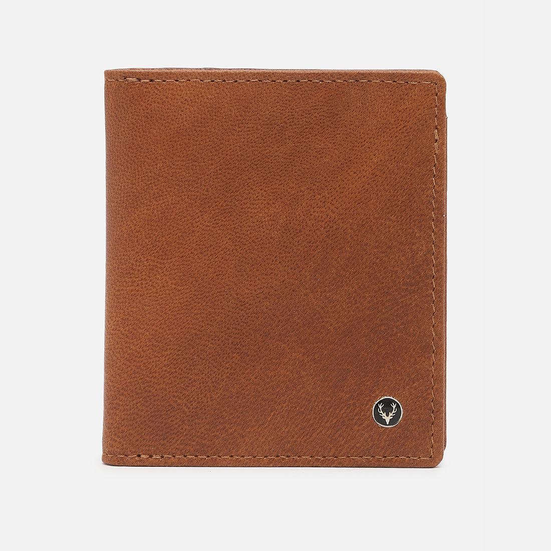Men's Tan Textured Leather Two Fold Wallet