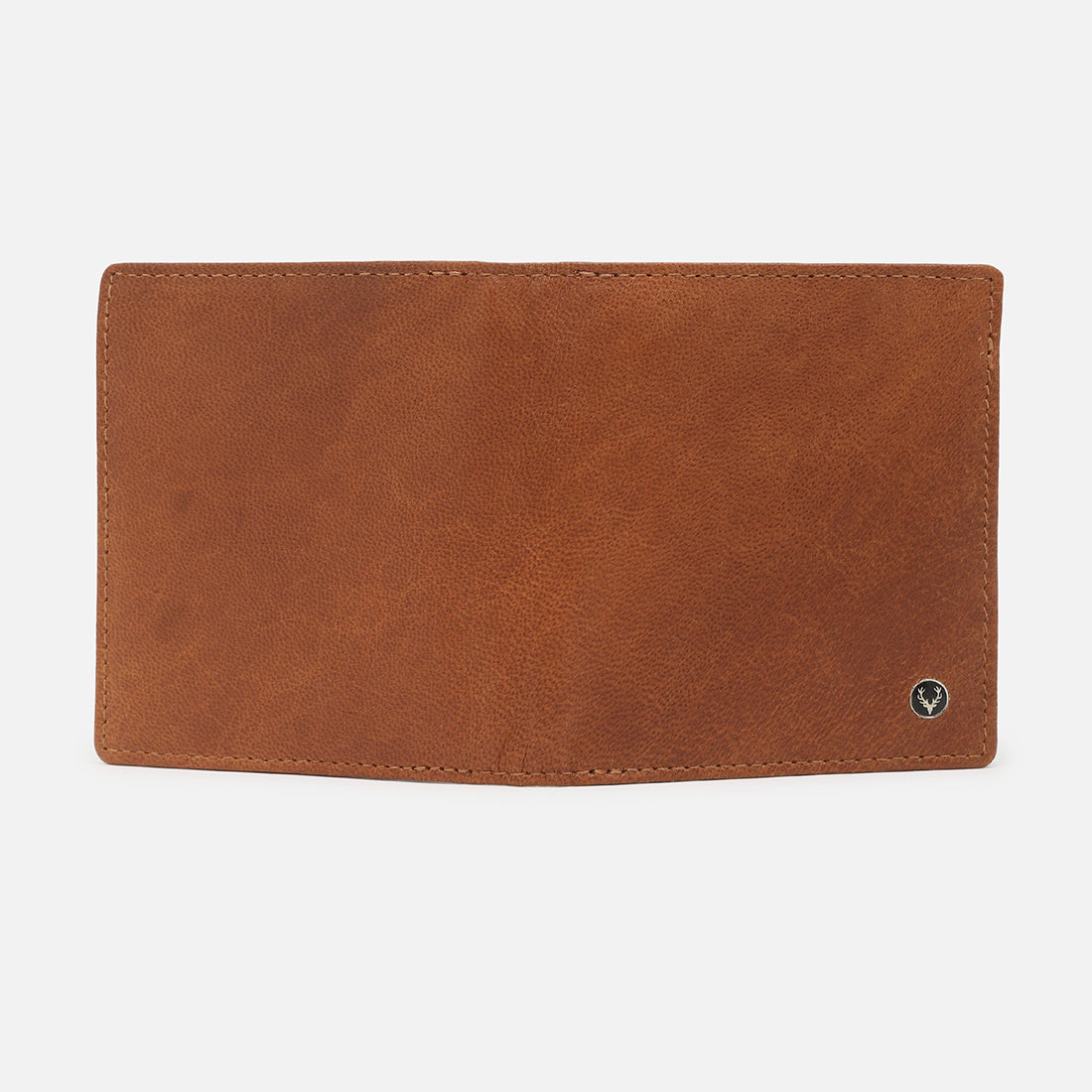 Men's Tan Textured Leather Two Fold Wallet