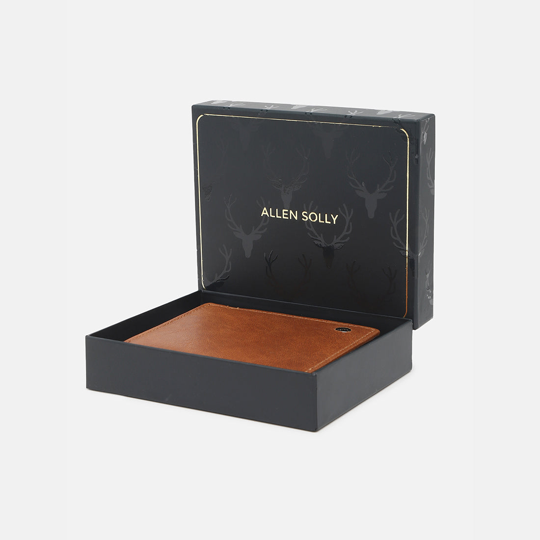 Men's Tan Textured Leather Two Fold Wallet