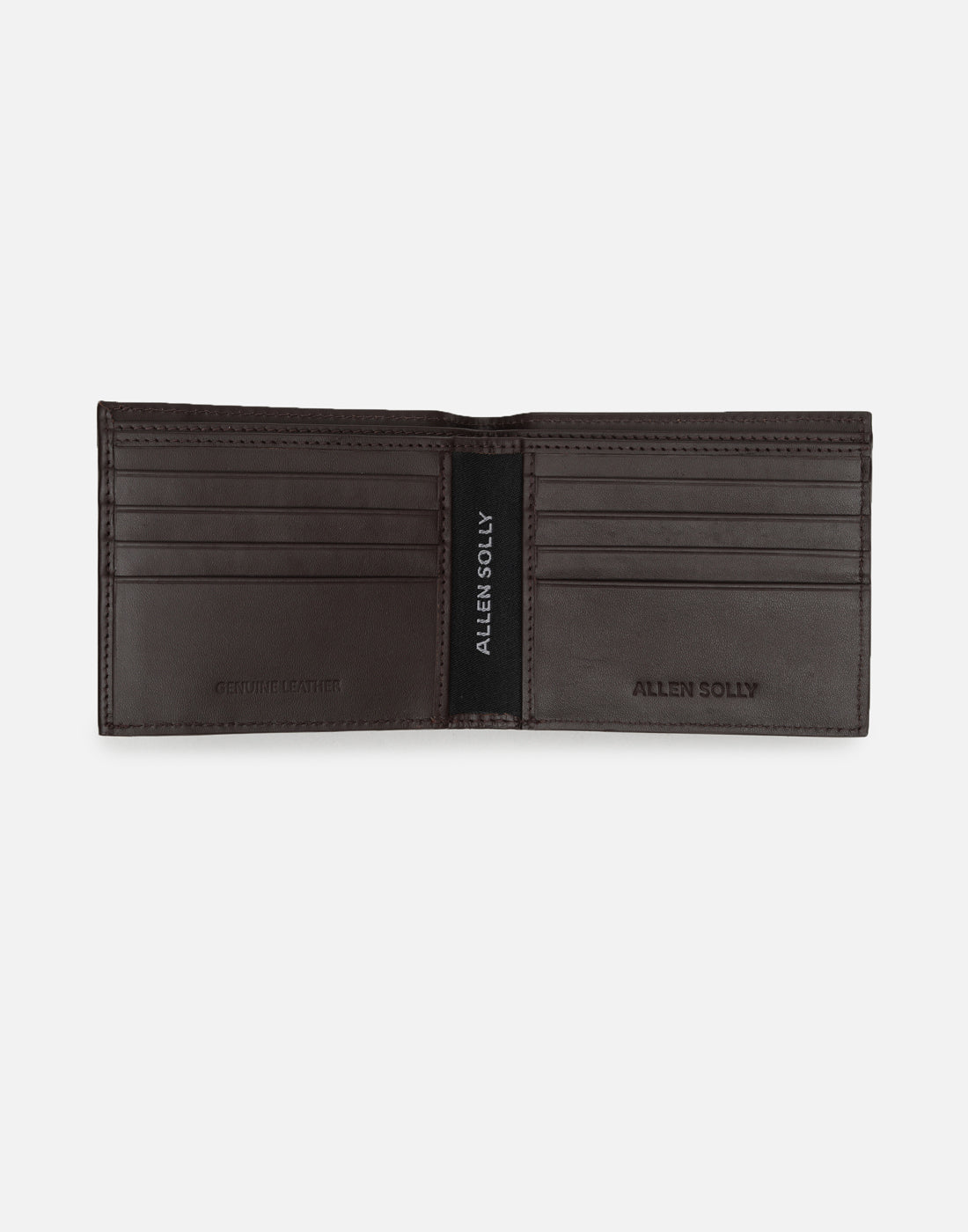 Men's Brown Stripped Leather Two Fold Wallet