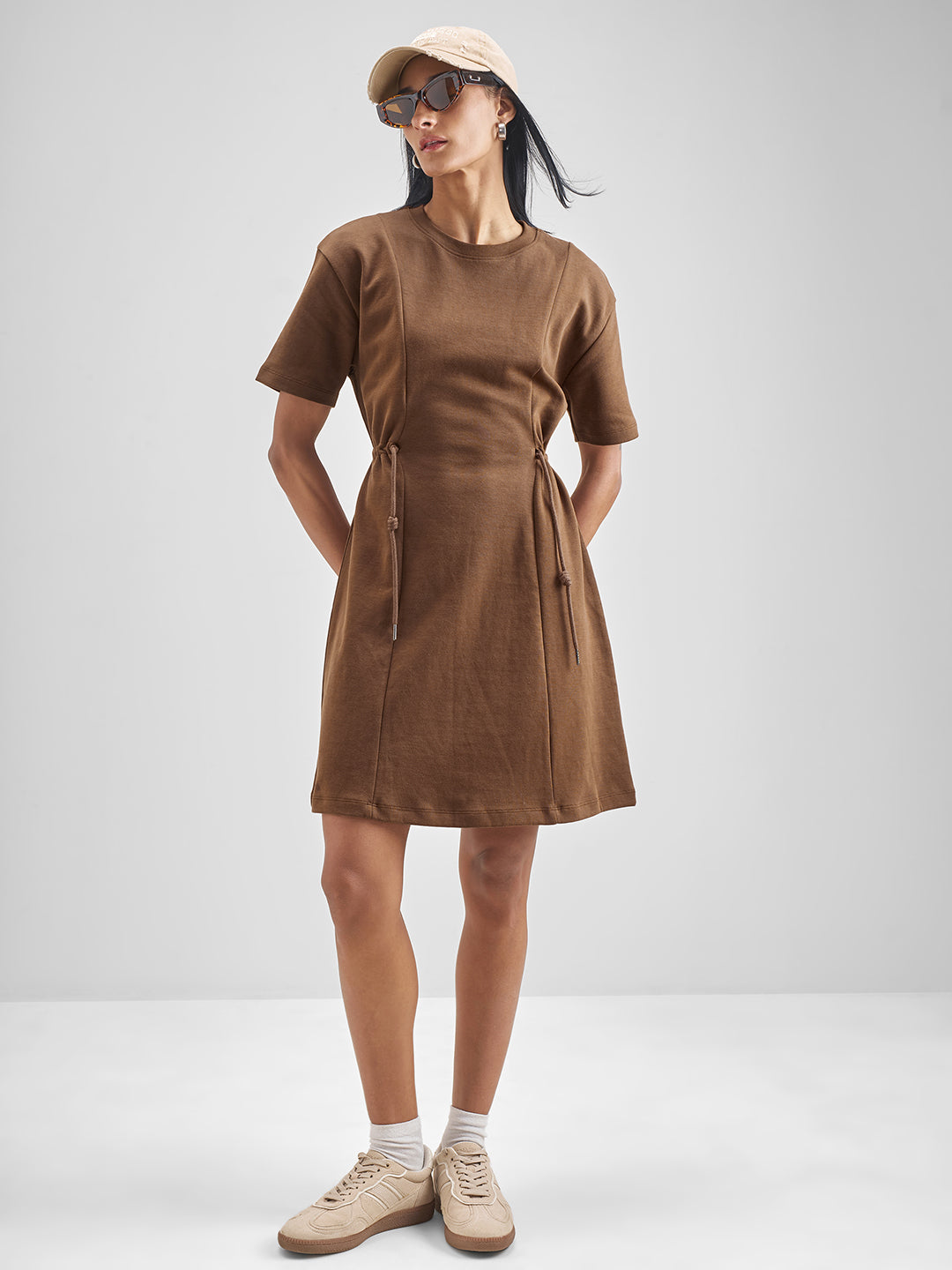 Women's Brown A-Line Dress