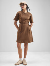 Women's Brown A-Line Dress
