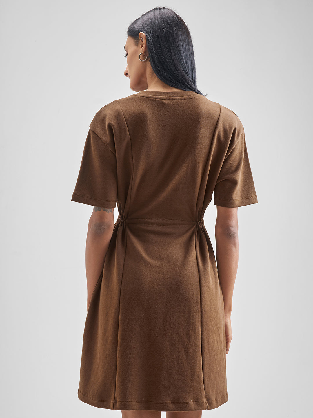 Women's Brown A-Line Dress