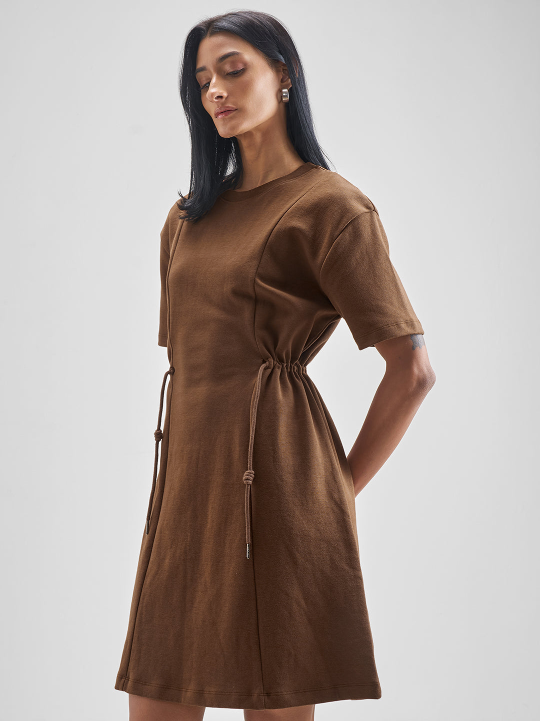 Women's Brown A-Line Dress