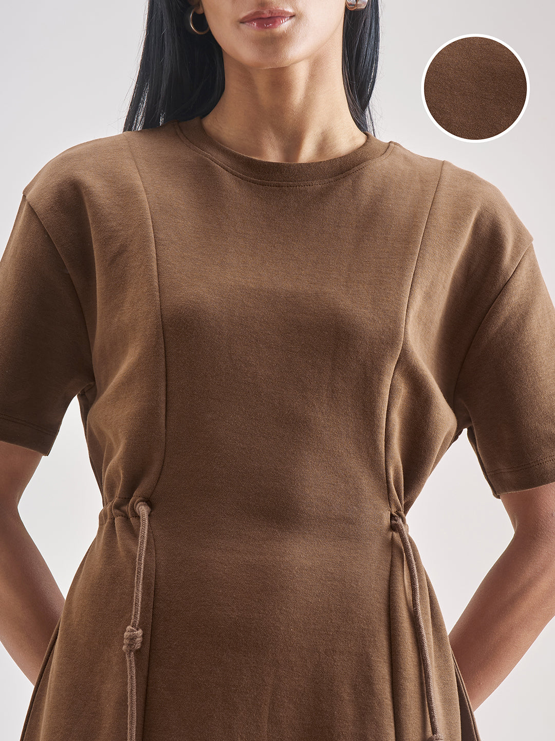 Women's Brown A-Line Dress