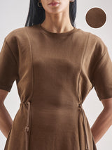 Women's Brown A-Line Dress