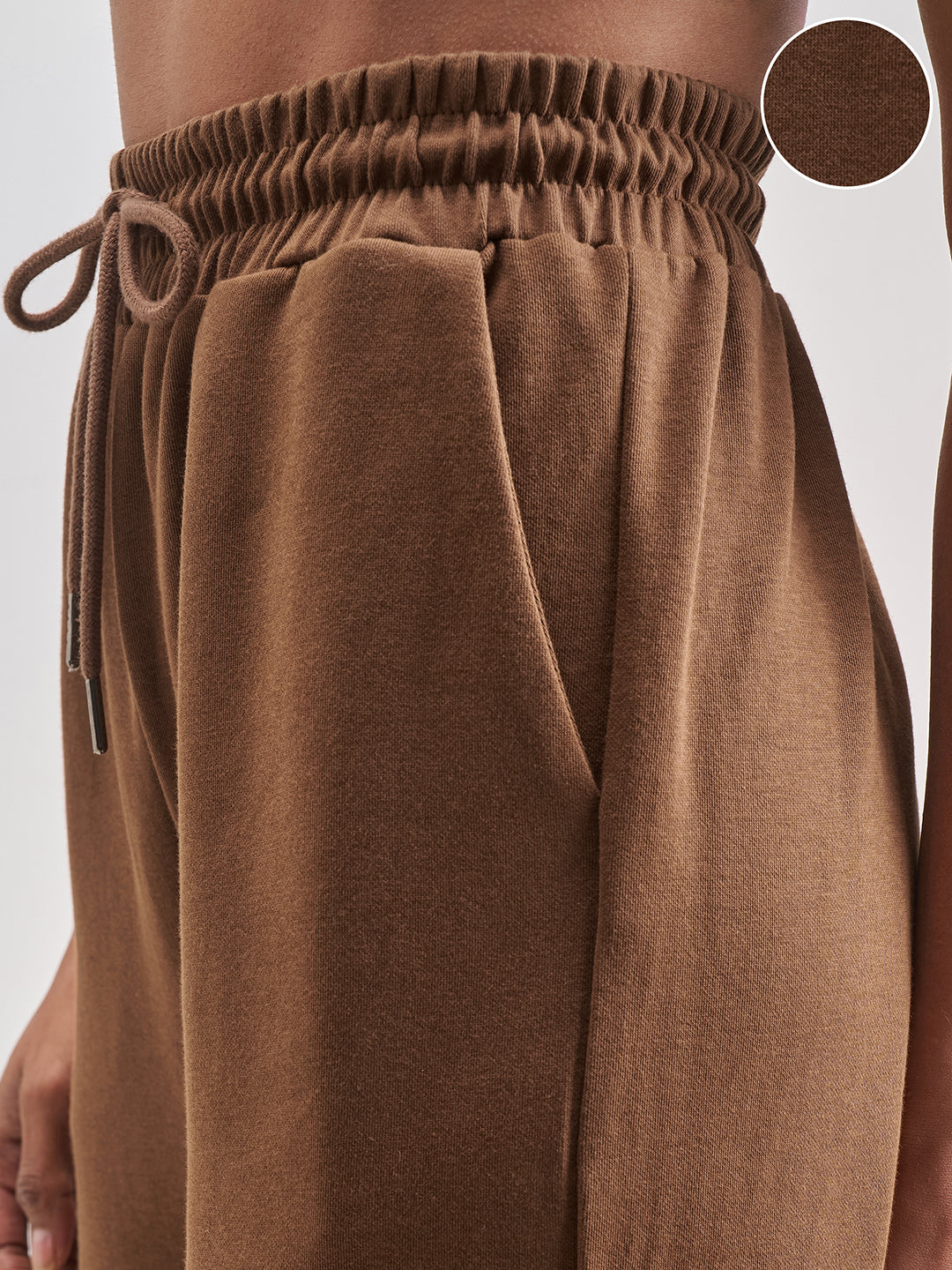 Women's Brown Casual Relaxed Fit High-Rise Trouser