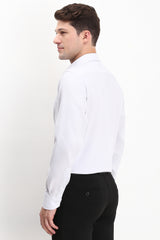 Men's Light Grey Formal Full Sleeves Shirt