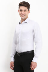 Men's Light Grey Formal Full Sleeves Shirt