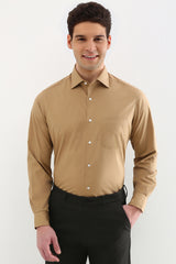 Men's Tan Formal Full Sleeves Shirt