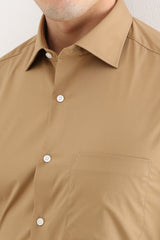 Men's Tan Formal Full Sleeves Shirt