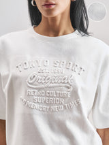 Women's White Casual Self-Design Half Sleeves Top