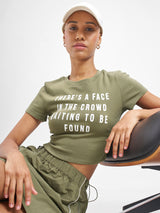 Women's Green Casual Printed Regular Fit Half Sleeves Tshirt