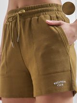 Women's Brown Casual Solid Regular Fit Shorts