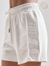 Women's White Casual High-Rise Shorts