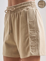 Women's Beige Casual High-Rise Shorts