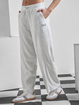 Women's Grey Casual Solid Relaxed Fit Trackpant