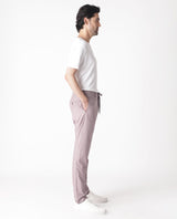 Men's Purple Casual Regular Fit Solid Trouser