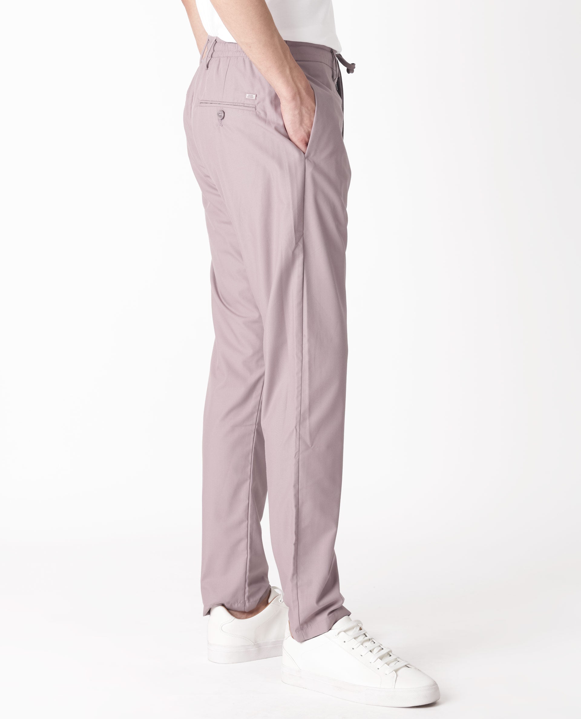 Men's Purple Casual Regular Fit Solid Trouser