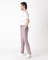Men's Purple Casual Regular Fit Solid Trouser