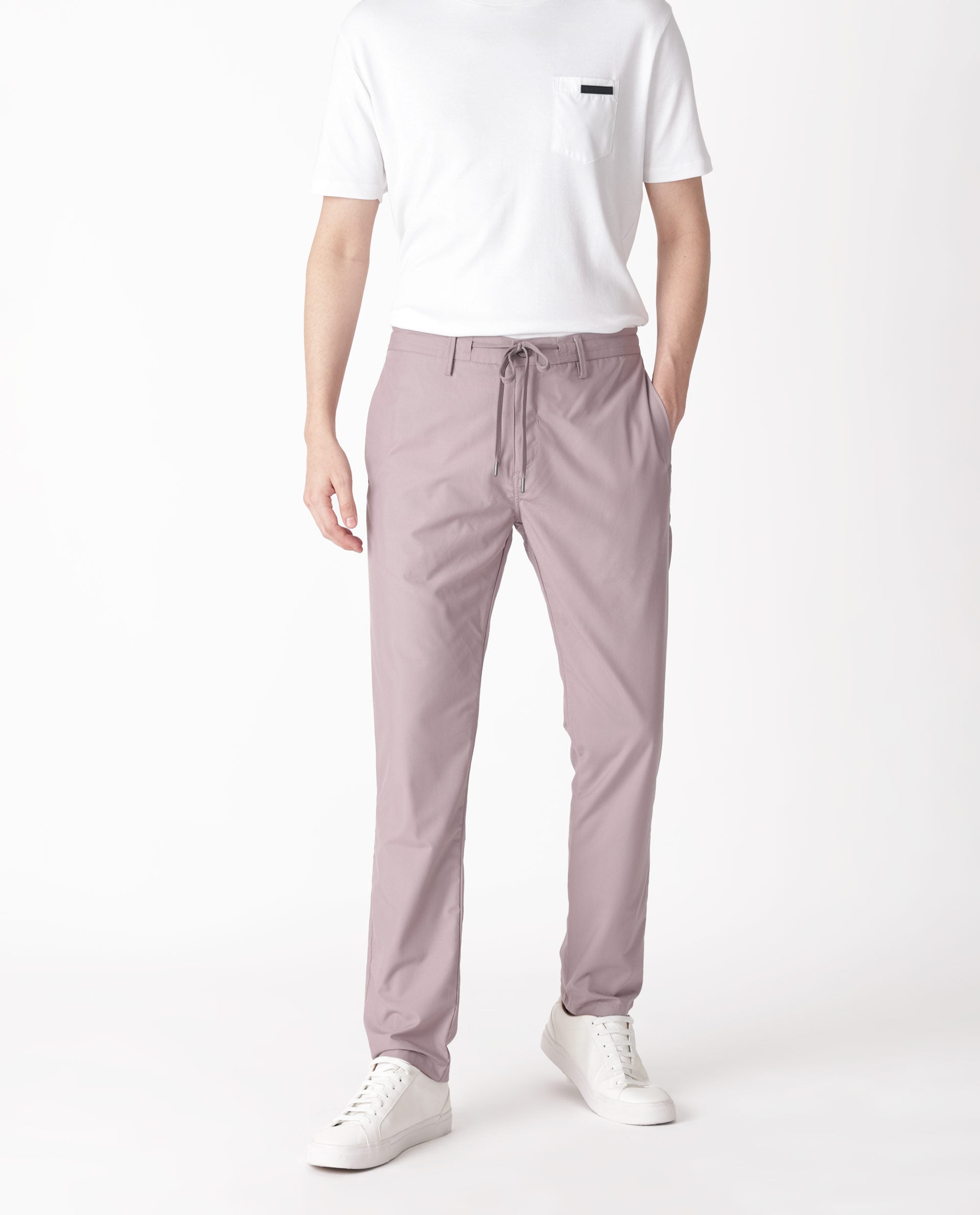 Men's Purple Casual Regular Fit Solid Trouser