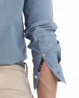 Men's Blue Formal Regular Fit Solid Full Sleeves Shirt
