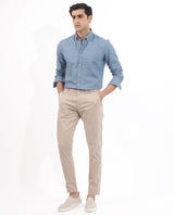 Men's Blue Formal Regular Fit Solid Full Sleeves Shirt