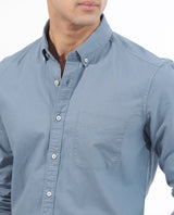 Men's Blue Formal Regular Fit Solid Full Sleeves Shirt