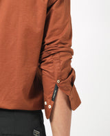 Men's Brown Formal Regular Fit Solid Full Sleeves Shirt