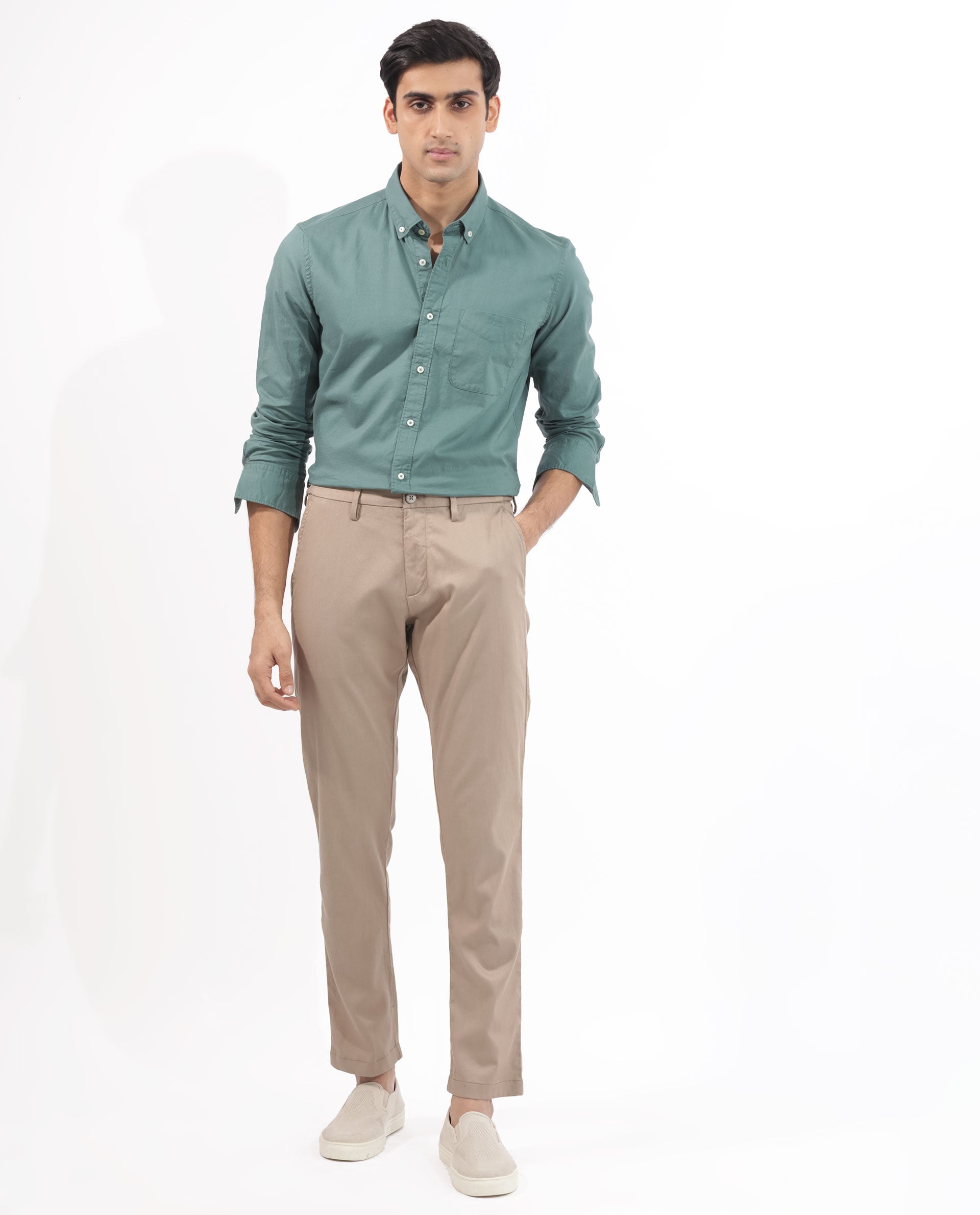 Men's Blue Formal Regular Fit Solid Full Sleeves Shirt
