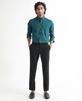 Men's Blue Formal Regular Fit Solid Full Sleeves Shirt
