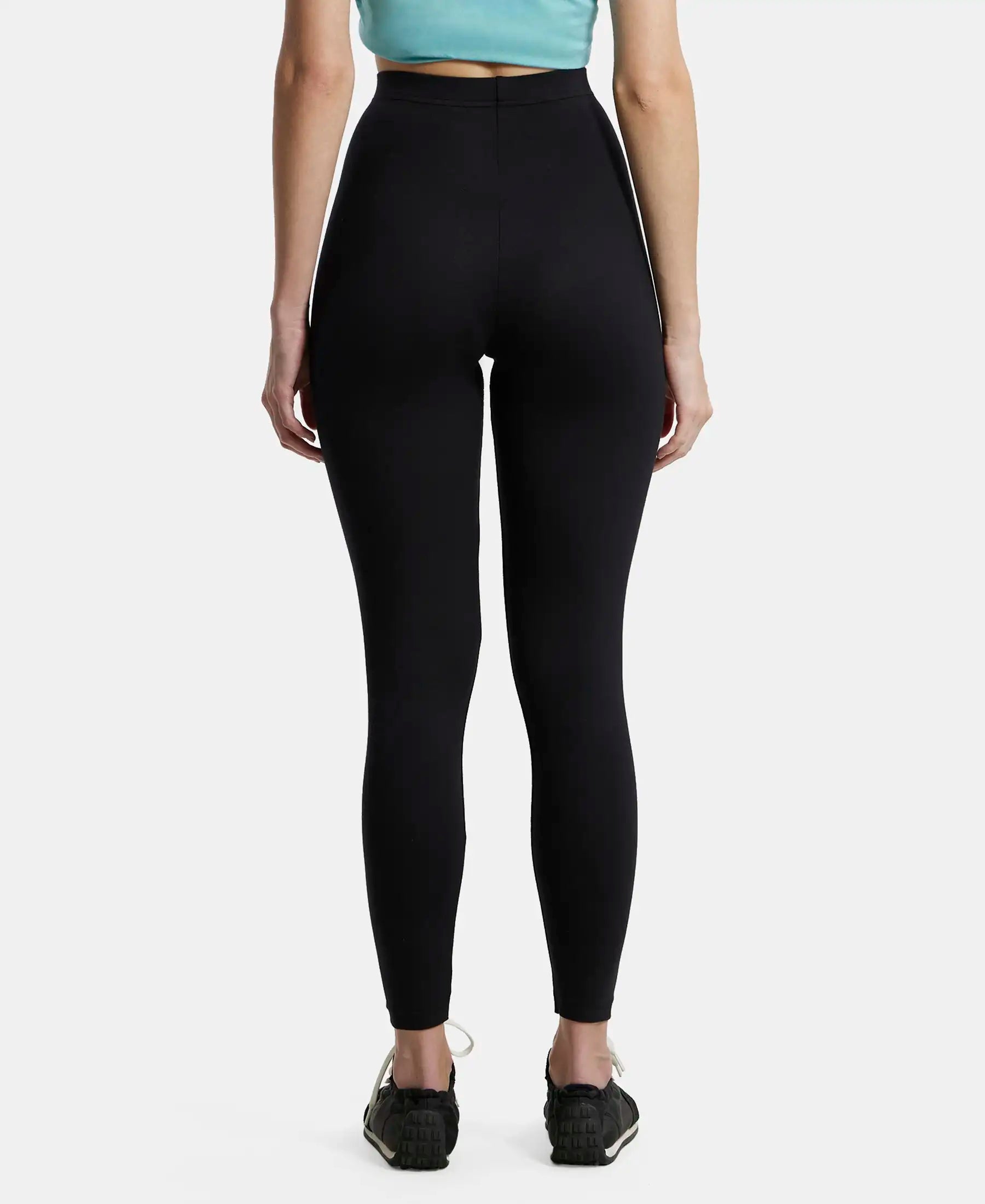 Women's Black Cotton Stretch Legging