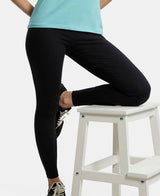 Women's Black Cotton Stretch Legging