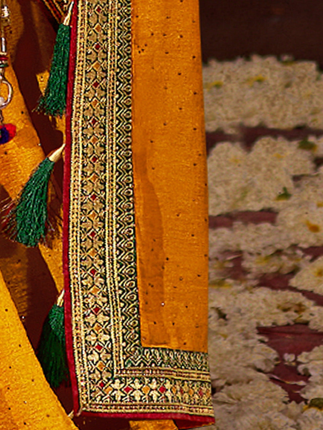 Women's Yellow Festive Saree