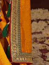 Women's Yellow Festive Saree