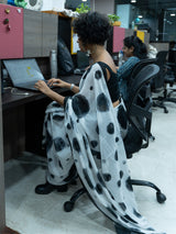 Women's Black Viscose Saree