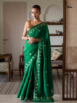 Women's Green Modal Viscose Saree