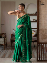 Women's Green Modal Viscose Saree